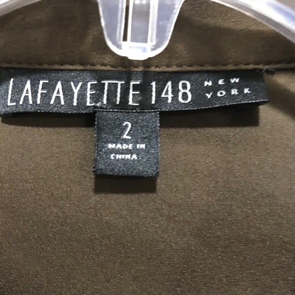 Lafayette 148 New York Brown Lace Up Dress,  2 - Picture 5 of 8